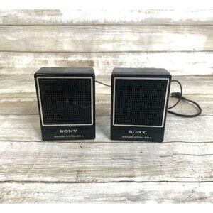 Vintage Sony SRS-3 Speaker System Japan-Made Dual Speakers